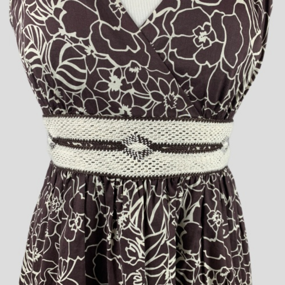 Liz Claiborne Brown & Cream Fit & Flare Dress - Picture 5 of 8